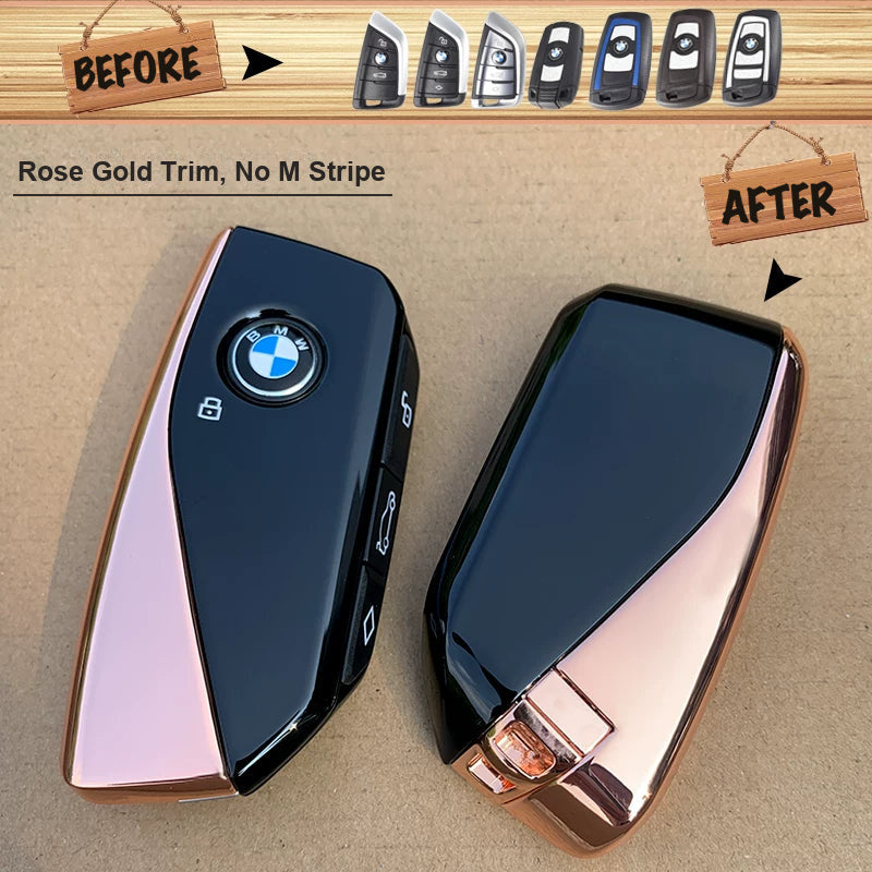 BMW key upgrade, Rose Gold trim without M stripe