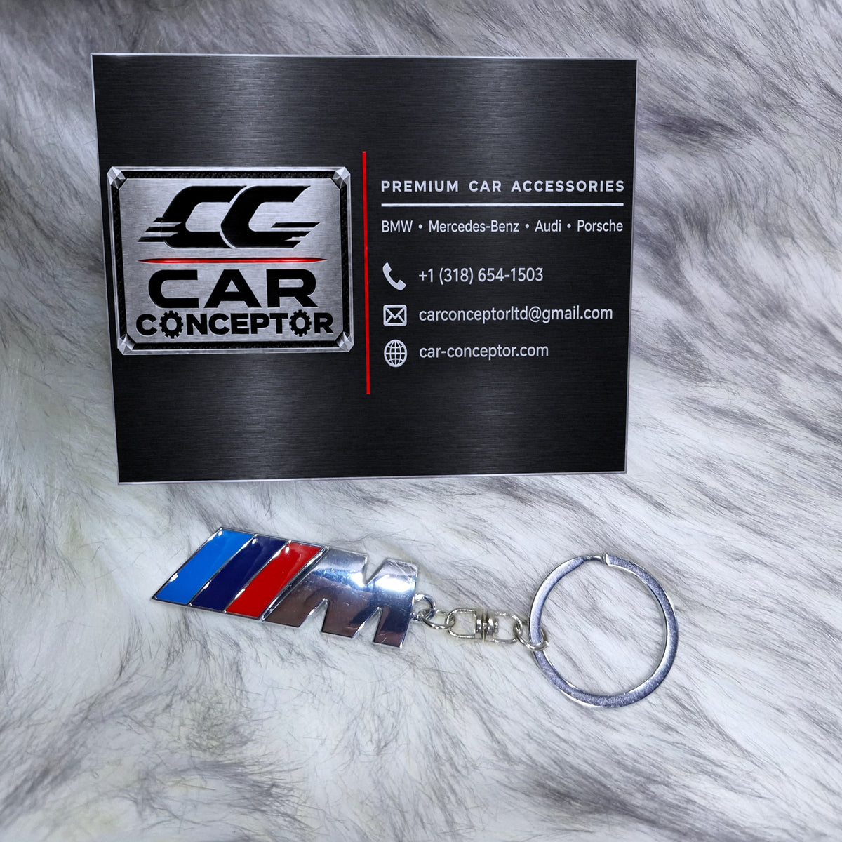 BMW M metal keychain logo fob