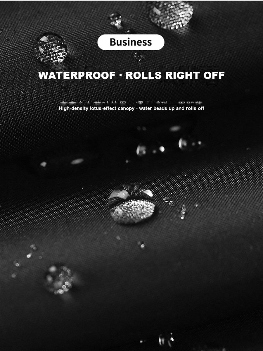BMW M waterproof umbrella canopy – water beads up and rolls off