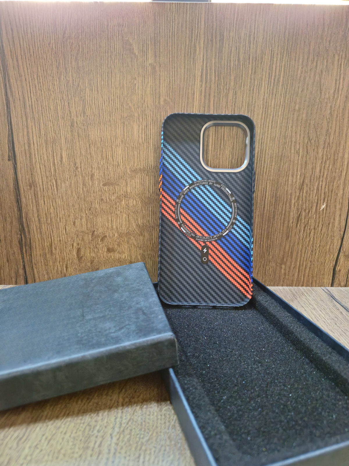 BMW MagSafe Carbon Fiber Case For All iPhone Models