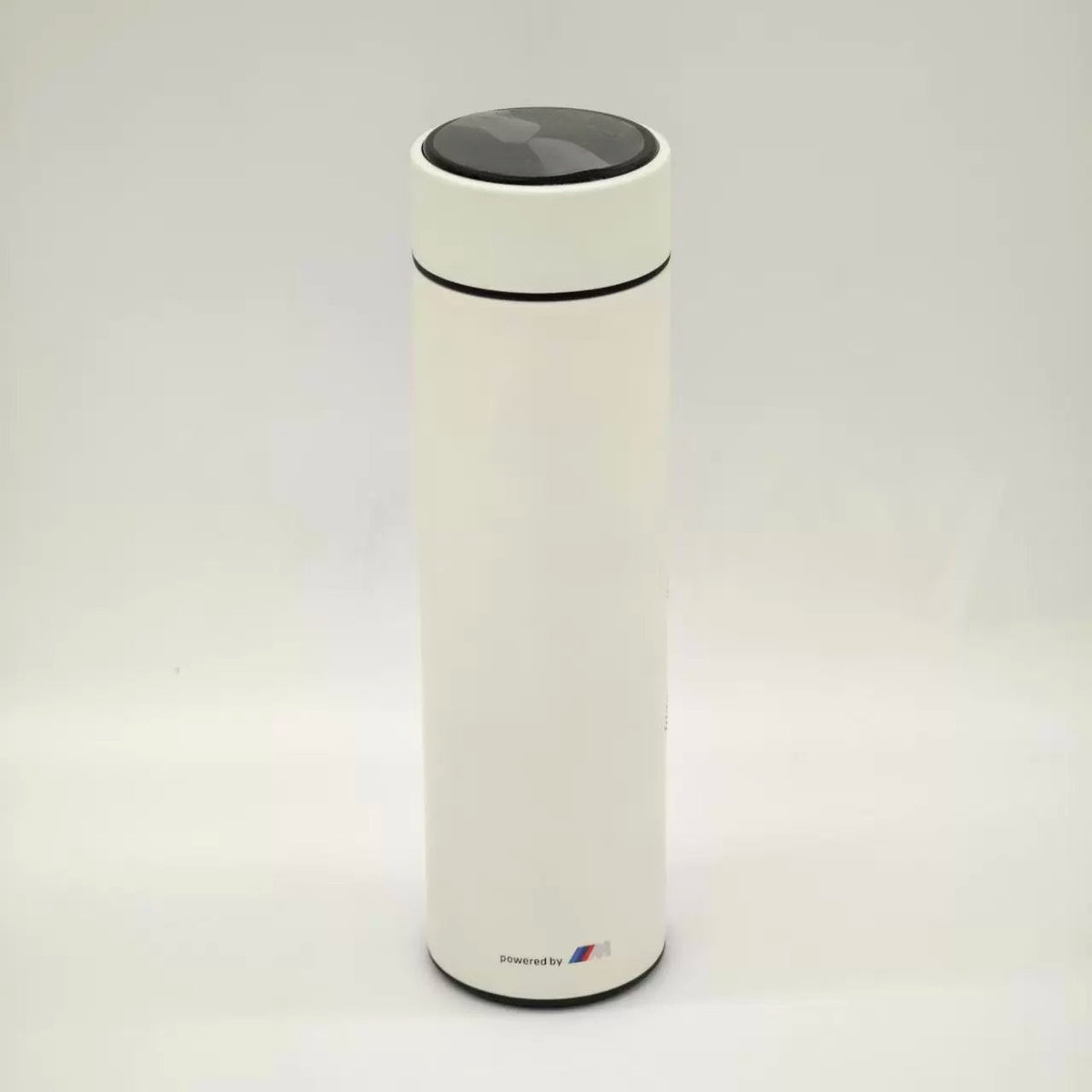 BMW Motorsport insulated straight cup back view with powered by M logo