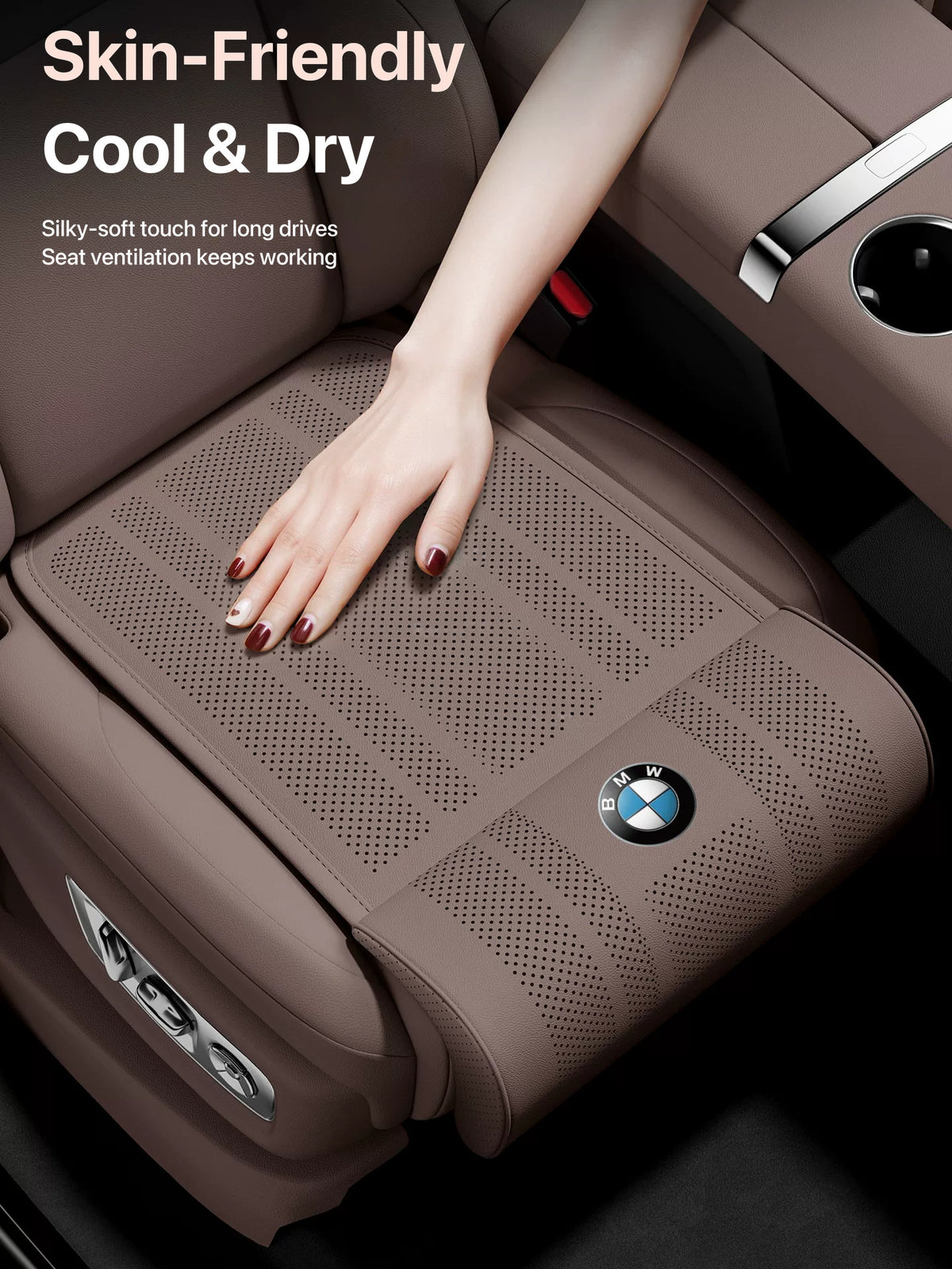 Skin-friendly breathable BMW seat cushion with leg rest bolster