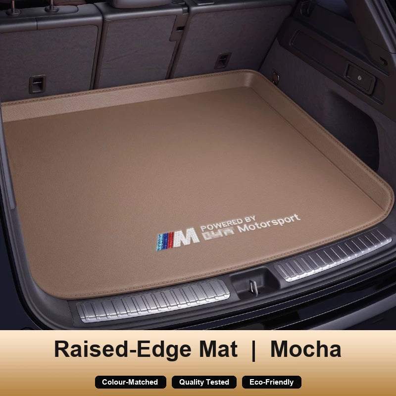 BMW trunk mat Raised-Edge Mat in Mocha