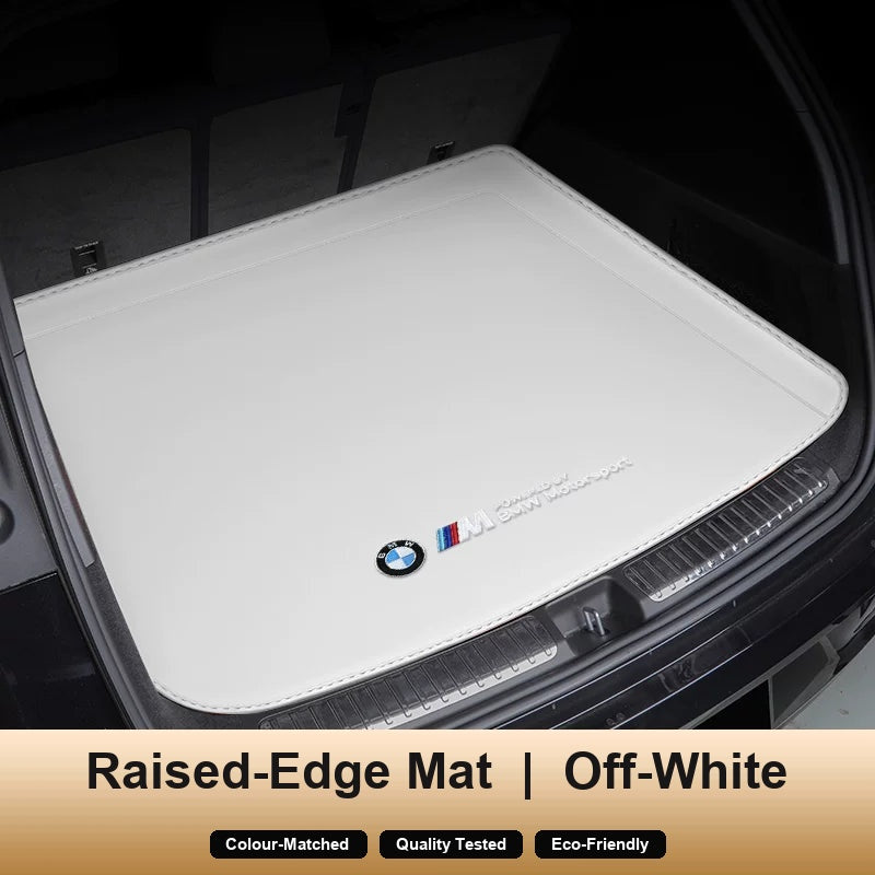 BMW trunk mat Raised-Edge Mat in Off-White