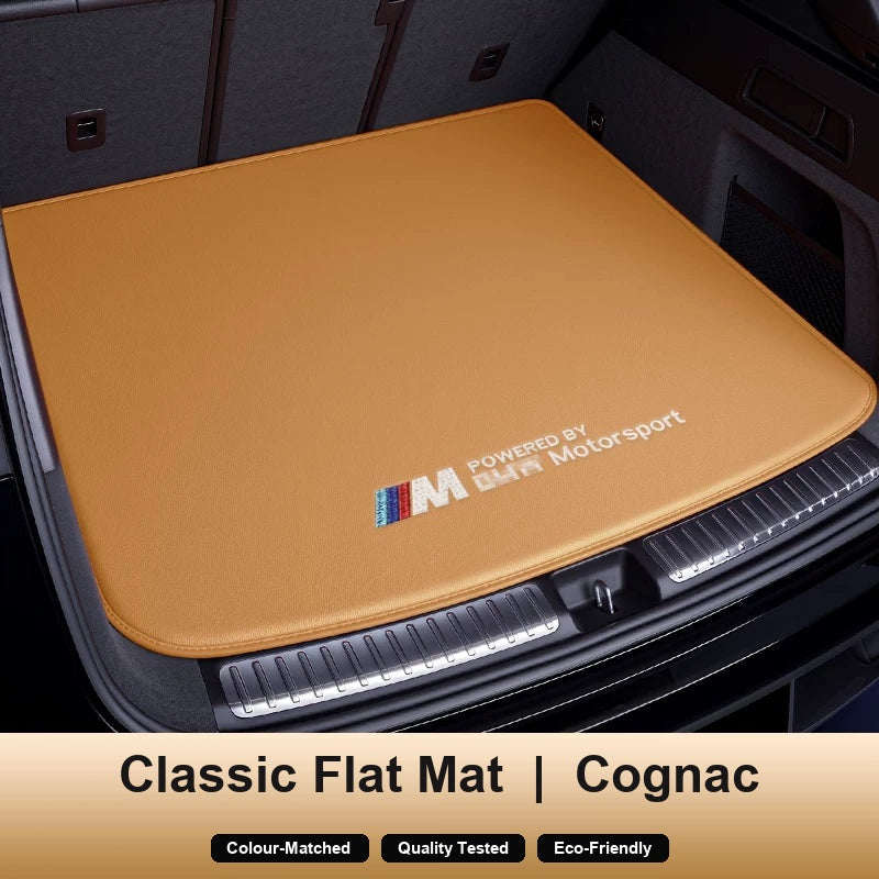 BMW trunk mat Classic Flat Mat in Cognac