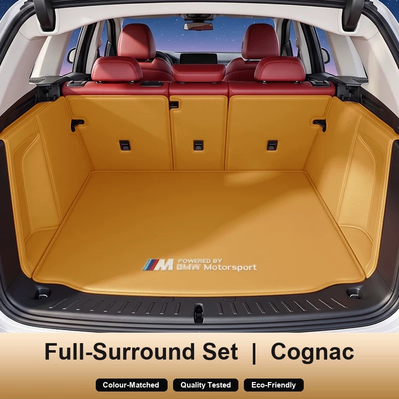 BMW trunk mat Full-Surround Set in Cognac