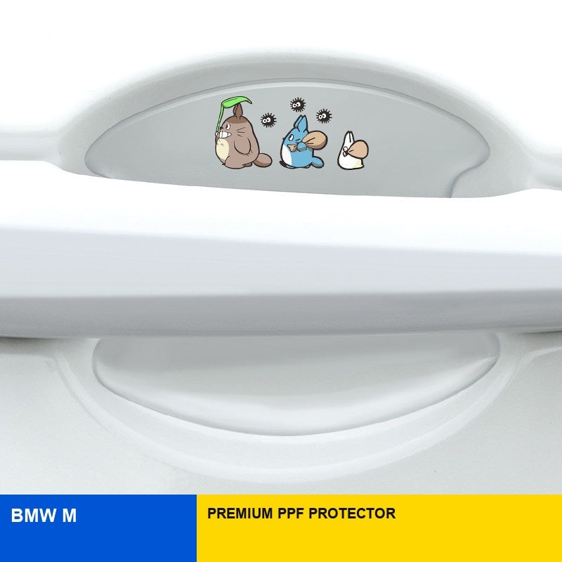 طقم فيلم واقٍ مانع للخدش لمقبض الباب وفنجانه BMW