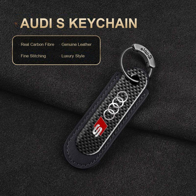 Audi S carbon fibre keychain