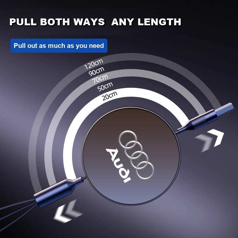 Audi 3-in-1 retractable charging cable 04