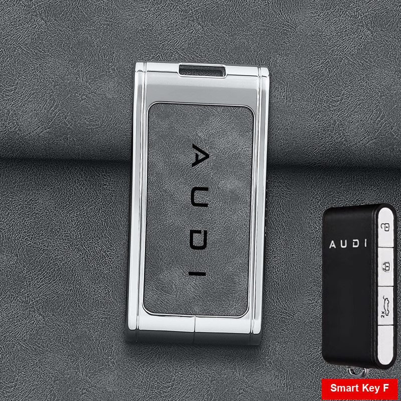 Silver shell with grey leather, single shell