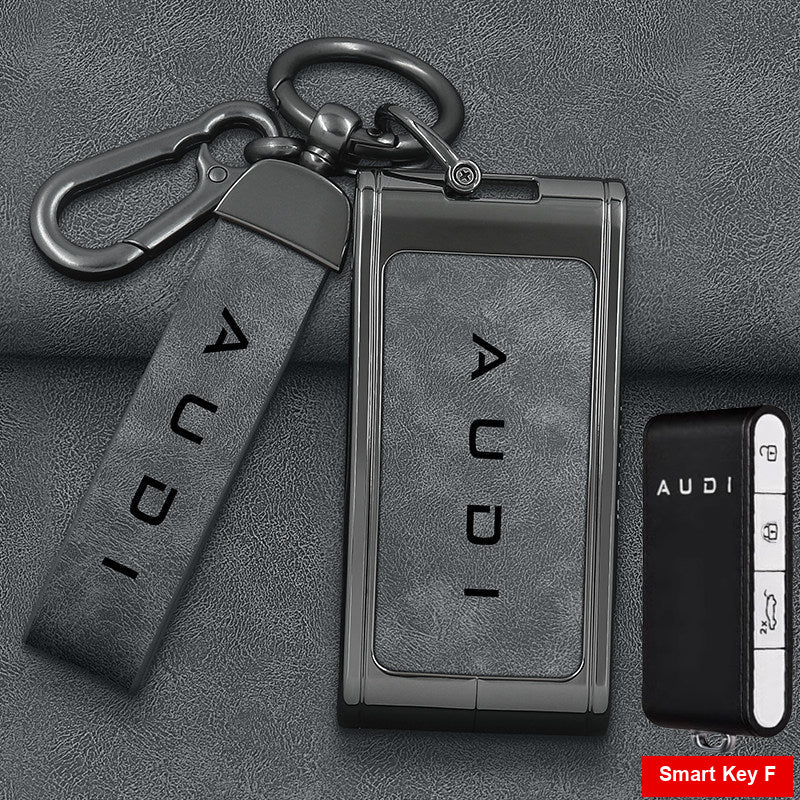 Gun grey shell with grey leather and double buckle strap