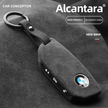 Premium Genuine Alcantara BMW Key Case – Italian Suede Cover for 7 Series, i5, X1, X3, X7 and XM