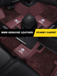 BMW Custom Fit Genuine Leather Car Floor Mats – 3, 5, 7 Series, X1, X3, X5