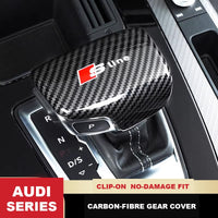 Funda para pomo de cambio Audi – Funda de clip de fibra de carbono o Ultrasuede de Toray para A3, A4L, A5, A6L, A7, A8L, Q2L, Q3, Q5L, Q7, Q8 y S / RS
