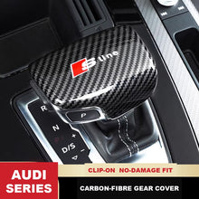 Audi Gear Knob Cover – Carbon-Fibre or Toray Ultrasuede Clip-On Shift Cover for A3, A4L, A5, A6L, A7, A8L, Q2L, Q3, Q5L, Q7, Q8 and S / RS