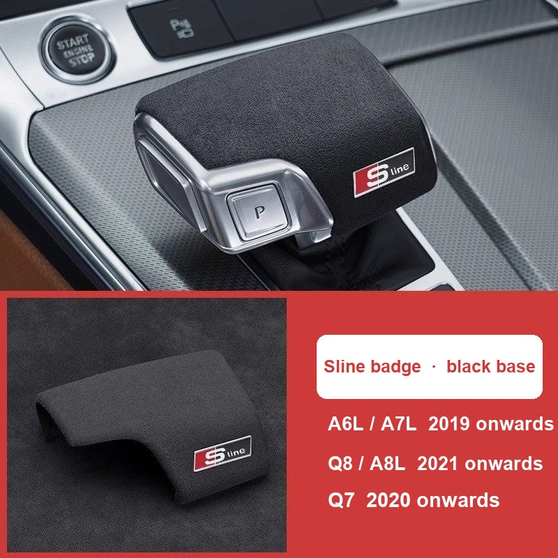 Audi suede gear knob cover Sline badge fitment