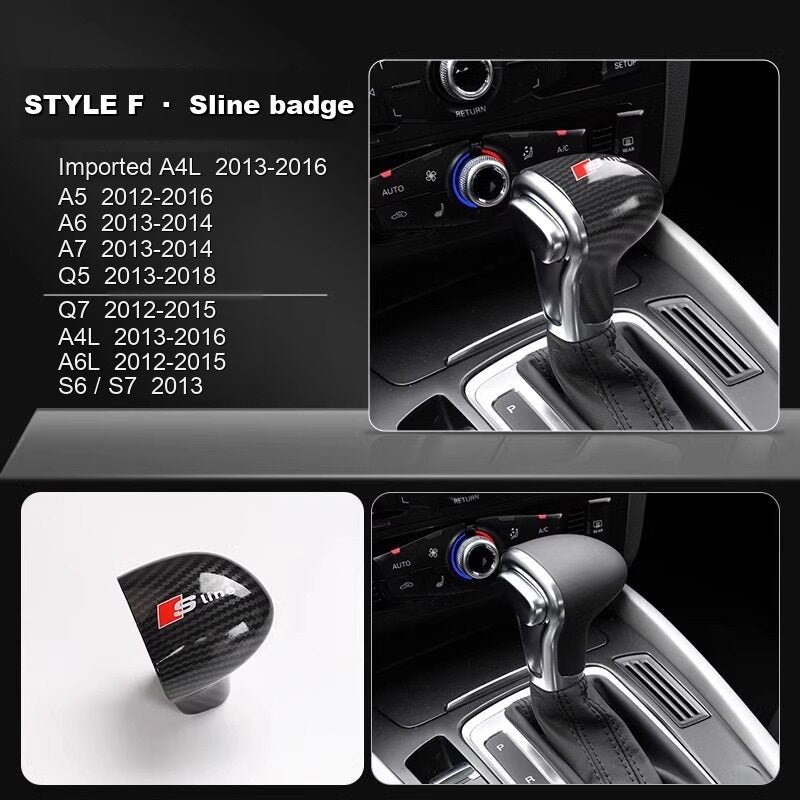 Audi gear knob cover Style F Sline badge