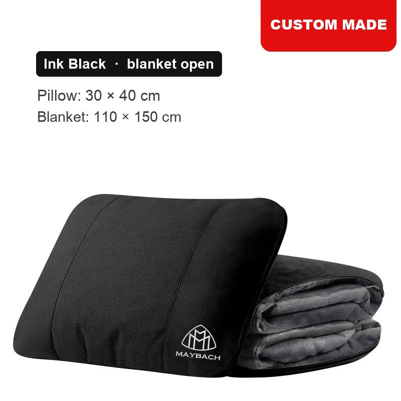 Maybach lumbar pillow blanket Ink Black