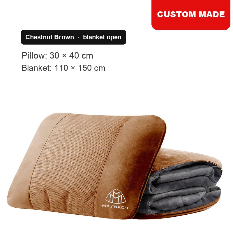Maybach lumbar pillow blanket Chestnut Brown