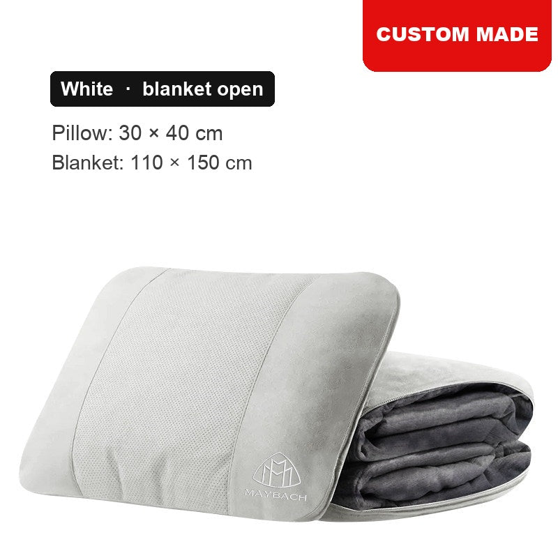 Maybach lumbar pillow blanket White