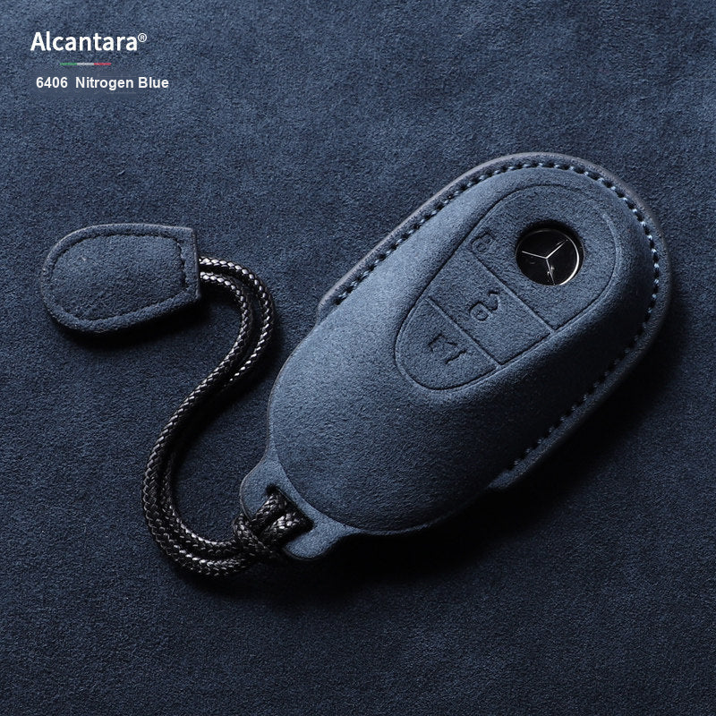 Nitrogen Blue Alcantara key case detail