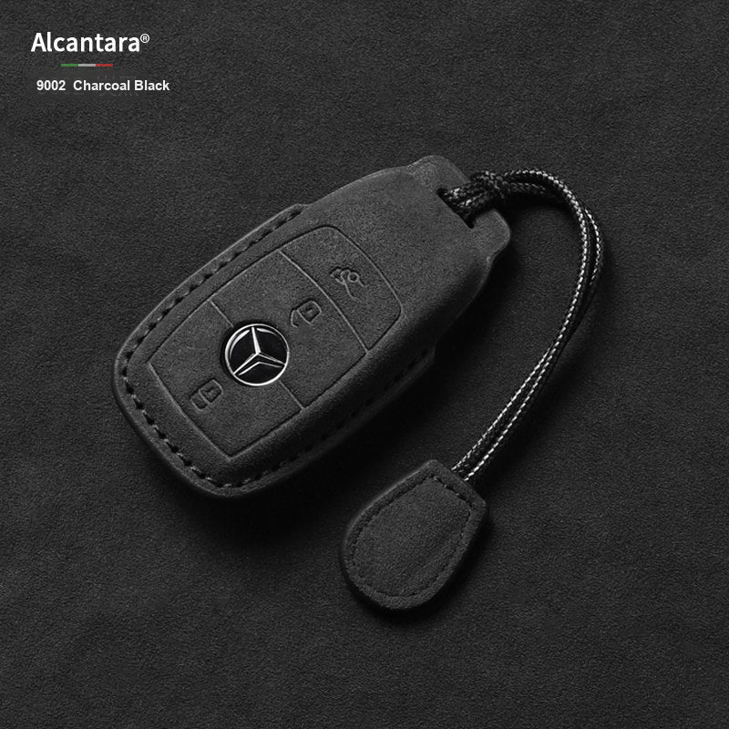 Charcoal Black Alcantara key case, Style A
