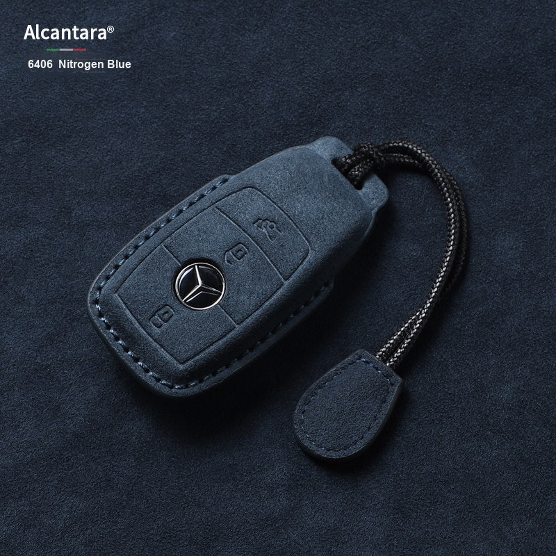 Nitrogen Blue Alcantara key case, Style A