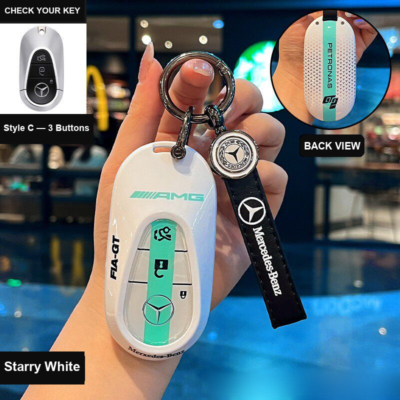 Style C AMG key case in Starry White