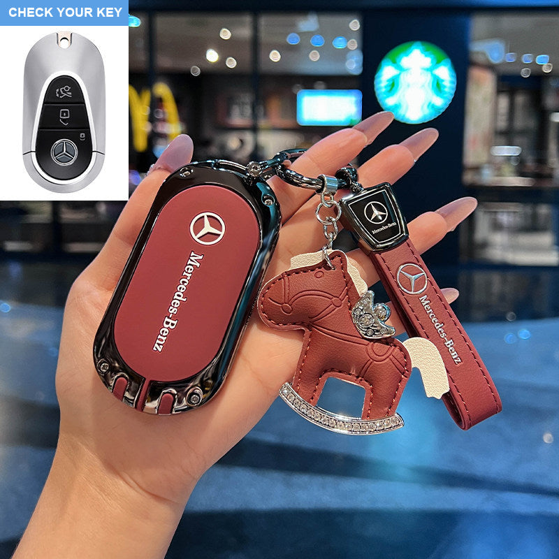 Style B red key case with pony charm