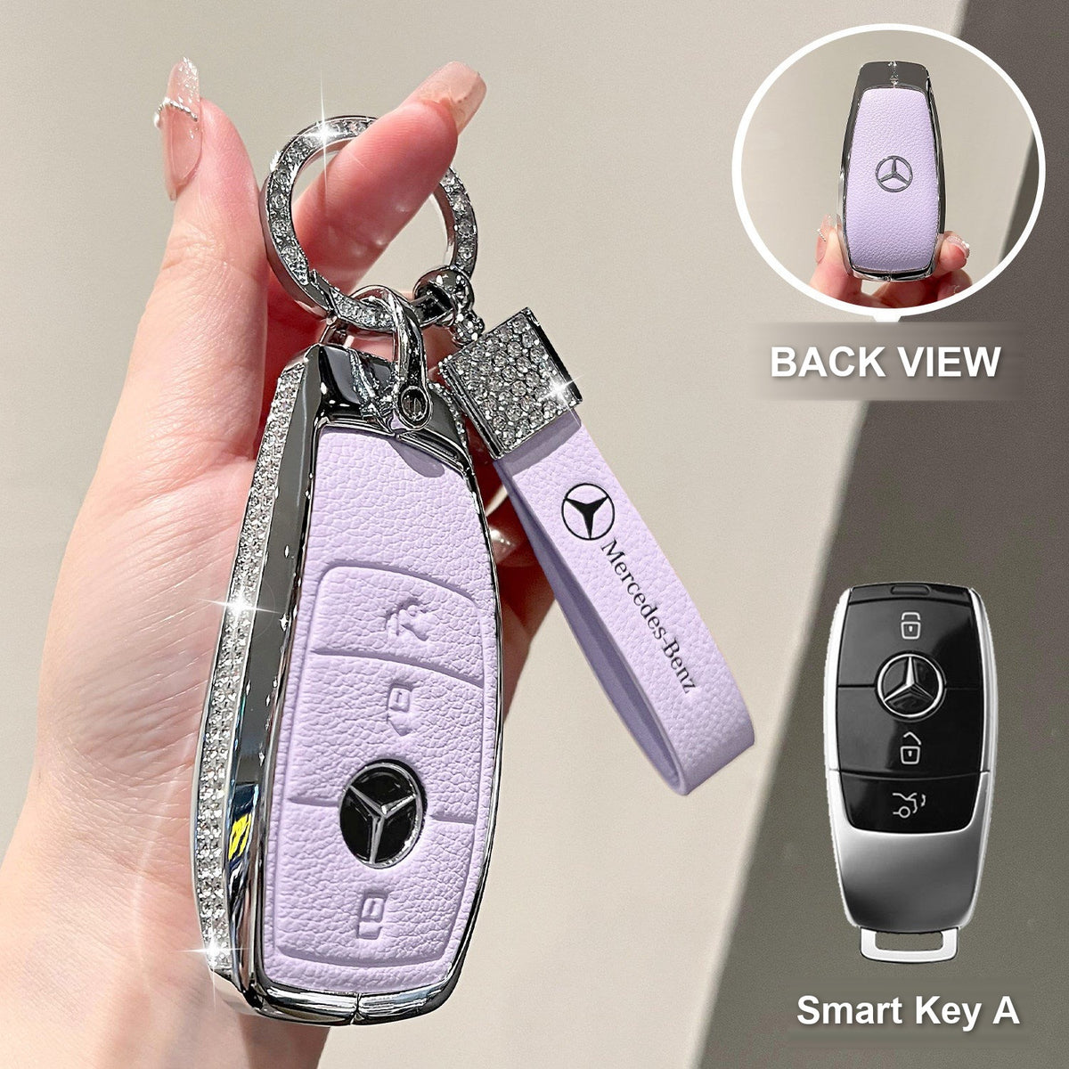 Smart Key A Purple with crystal ring bracelet