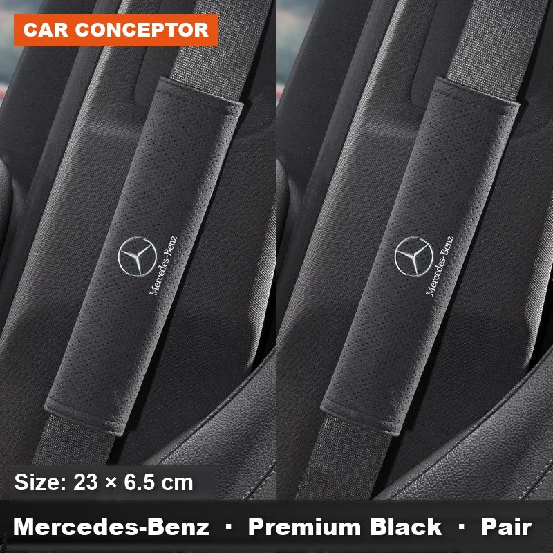Mercedes-Benz suede seat-belt shoulder pads 06