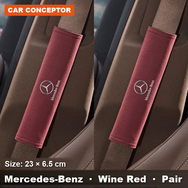Mercedes-Benz suede seat-belt shoulder pads 08