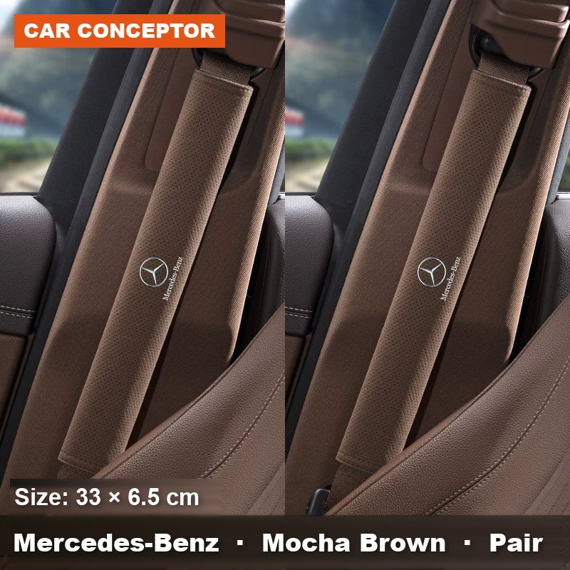Mercedes-Benz suede seat-belt shoulder pads 19