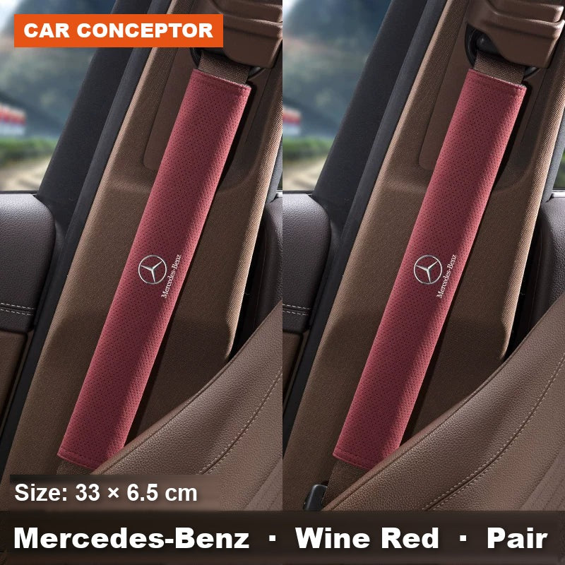 Mercedes-Benz suede seat-belt shoulder pads 20