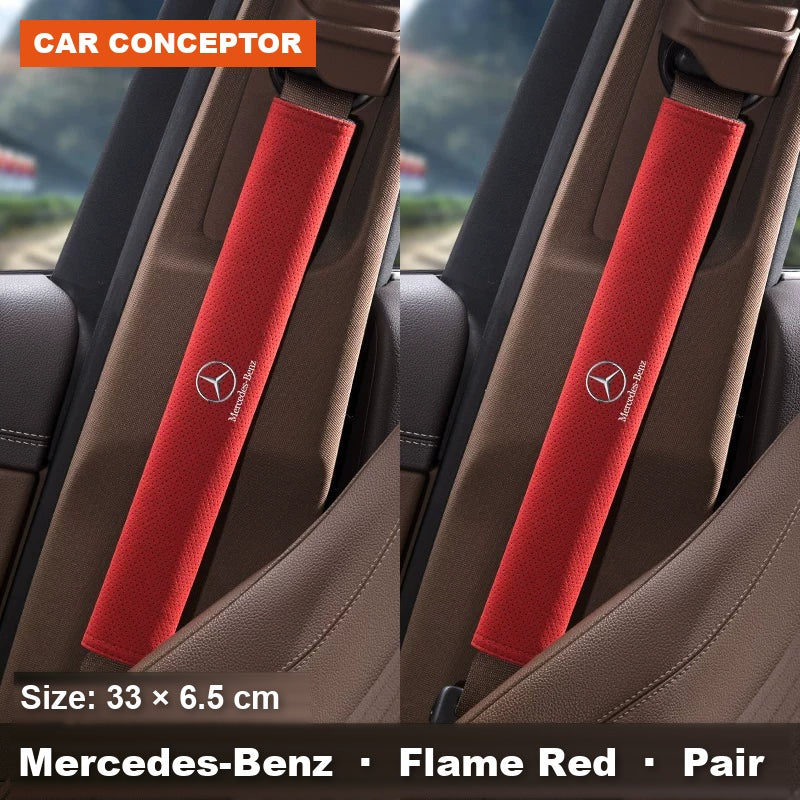 Mercedes-Benz suede seat-belt shoulder pads 23