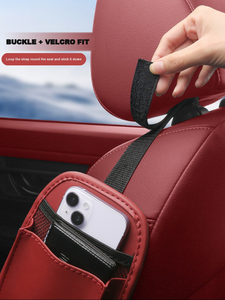 Audi seat side bag buckle and velcro fit