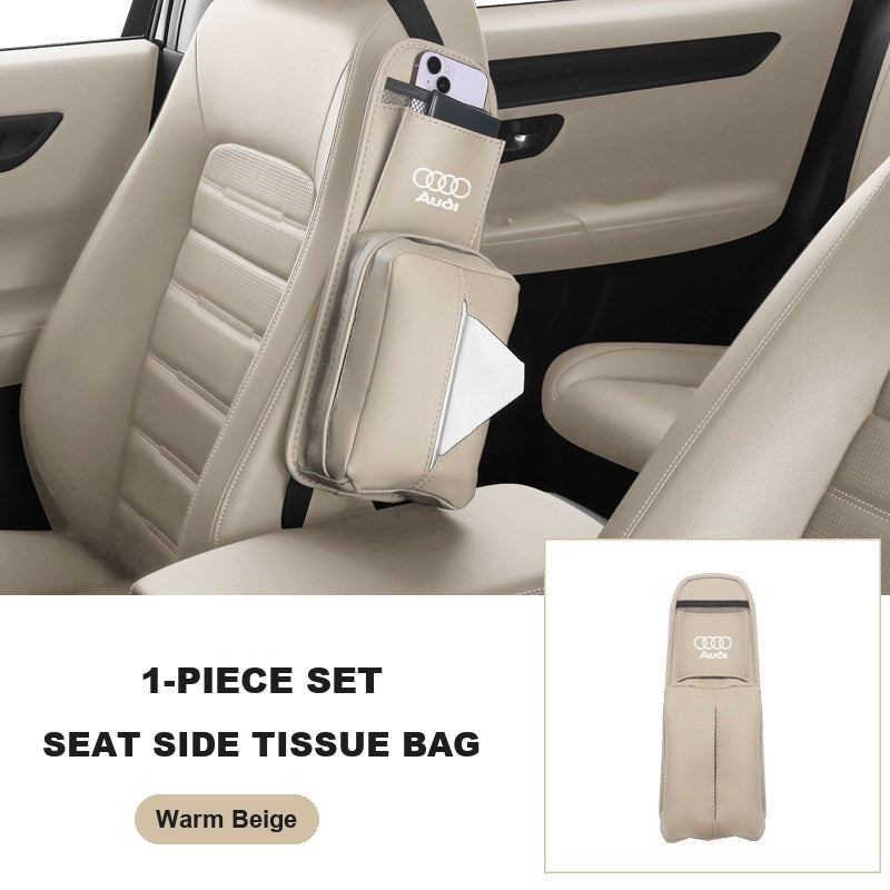 Audi seat side tissue bag Warm Beige
