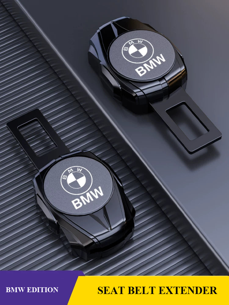 BMW seat belt extender pair in matte black