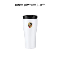 Porsche Thermo Mug – Double-Wall Stainless Steel Travel Cup with Crest, 450ml