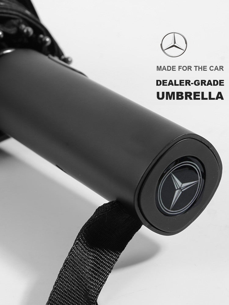 Dealer-grade Mercedes-Benz umbrella made for the car