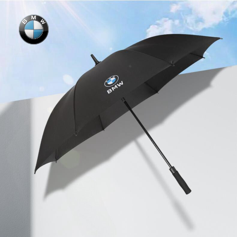 BMW umbrella BMW roundel logo, outdoor lifestyle shot