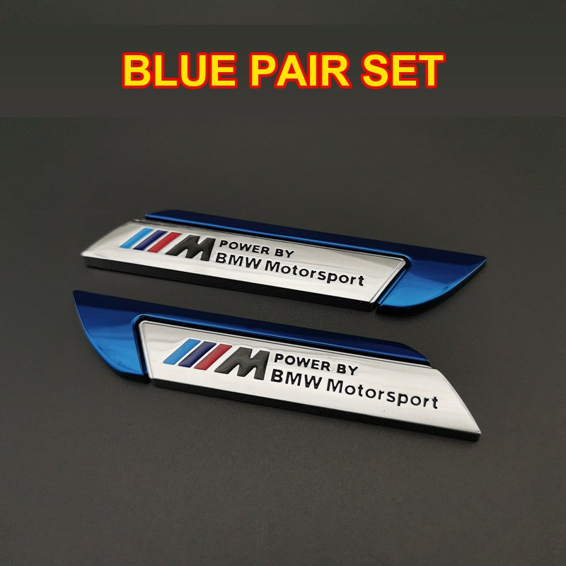 Emblemas laterales de guardabarros BMW M Power – Par