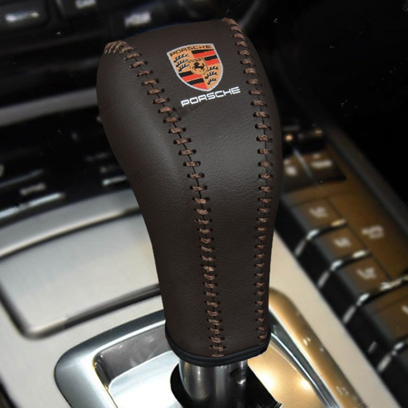 Porsche Cayenne gear shift cover in mocha brown