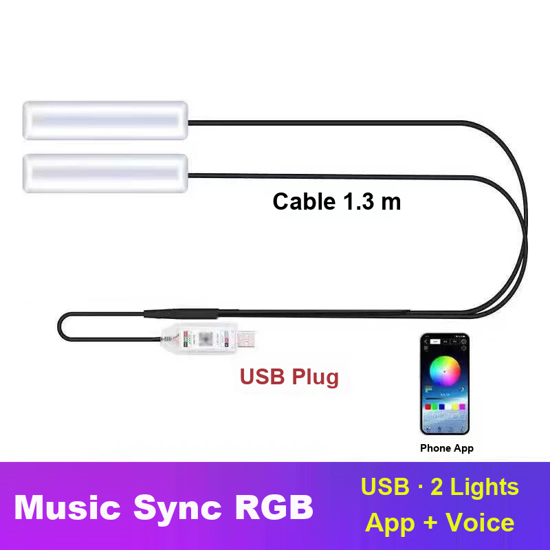 2-light USB kit with phone app and voice control