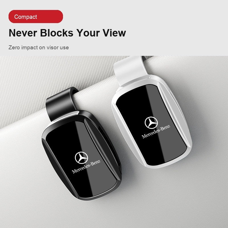 Mercedes-Benz sun visor glasses clip - never blocks your view