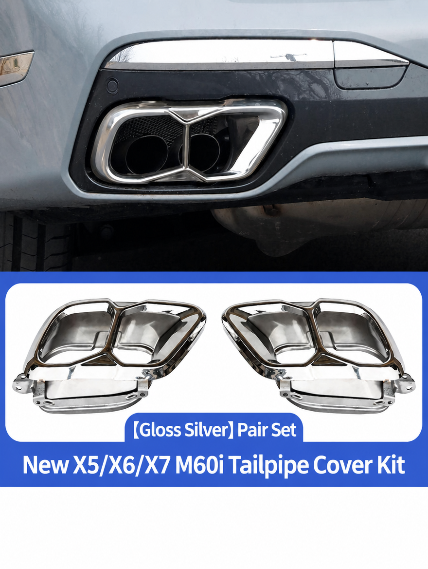 Embellecedor de salida de escape BMW - Kit de moldura cromada para X3/X4/X5/X6/X7