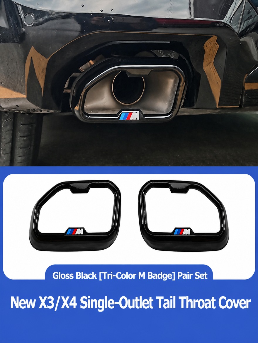 Embellecedor de salida de escape BMW - Kit de moldura cromada para X3/X4/X5/X6/X7