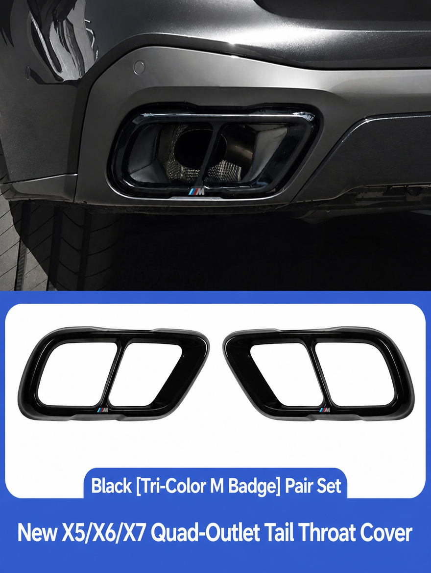 Embellecedor de salida de escape BMW - Kit de moldura cromada para X3/X4/X5/X6/X7