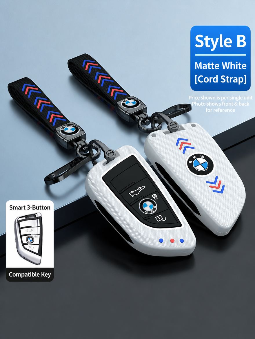 غطاء مفتاح ذكي BMW طراز B - غطاء غير لامع وألياف كربون
