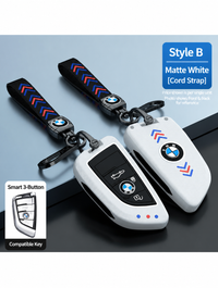 Funda para llave inteligente BMW estilo B - Carcasa mate y de fibra de carbono